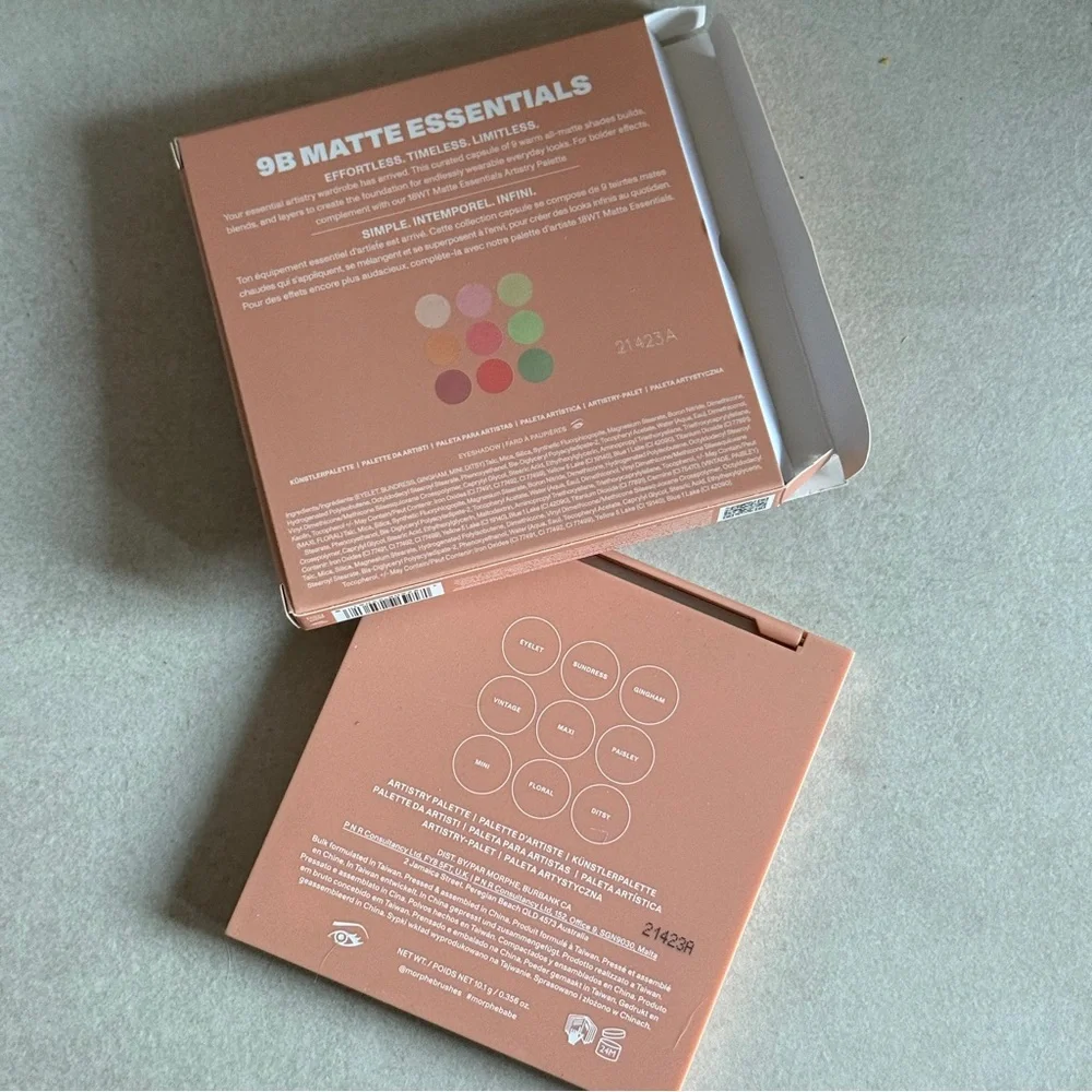 Morphe 9B Matte Essentials Eyeshadow Palette Neutral Matte